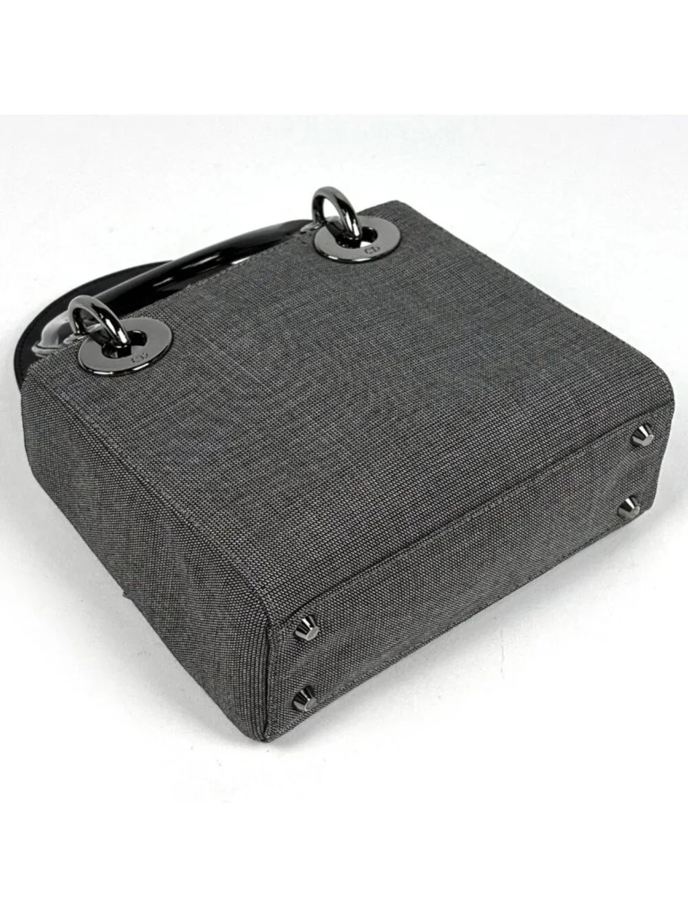 Dior Cannage Handbag Canvas Gray